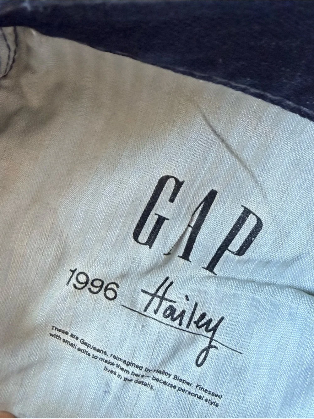 NWT GAP x The Hailey Bieber Extra Baggy Jeans Denim Midnight Indigo Wide Leg 25